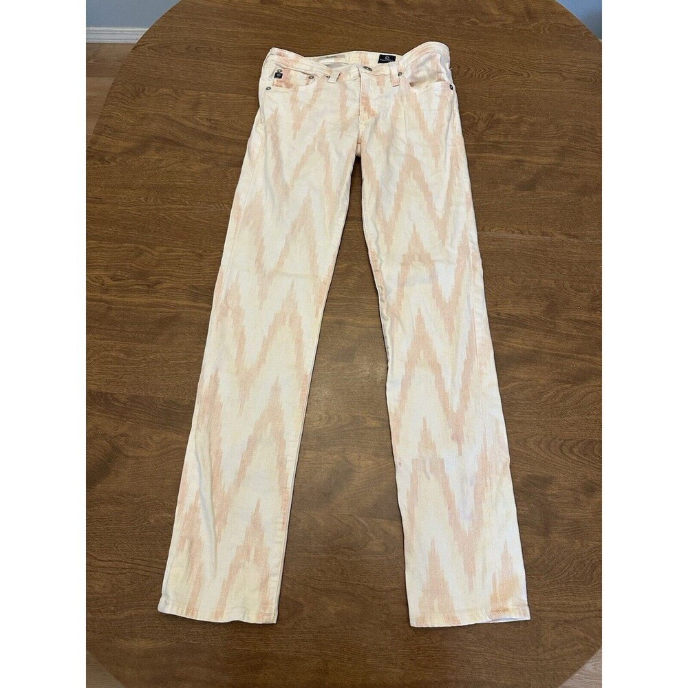 AG Adriano Goldschmied Jeans Womens 26R Peach White The Stilt Cigarette Leg